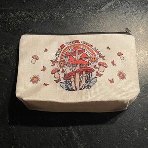 Mushroom Motif Cosmetic Bag (NWOT)